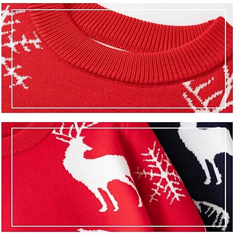 2Y-6Y Snowflake Elk Sweater Toddler kids Winter Knit Top